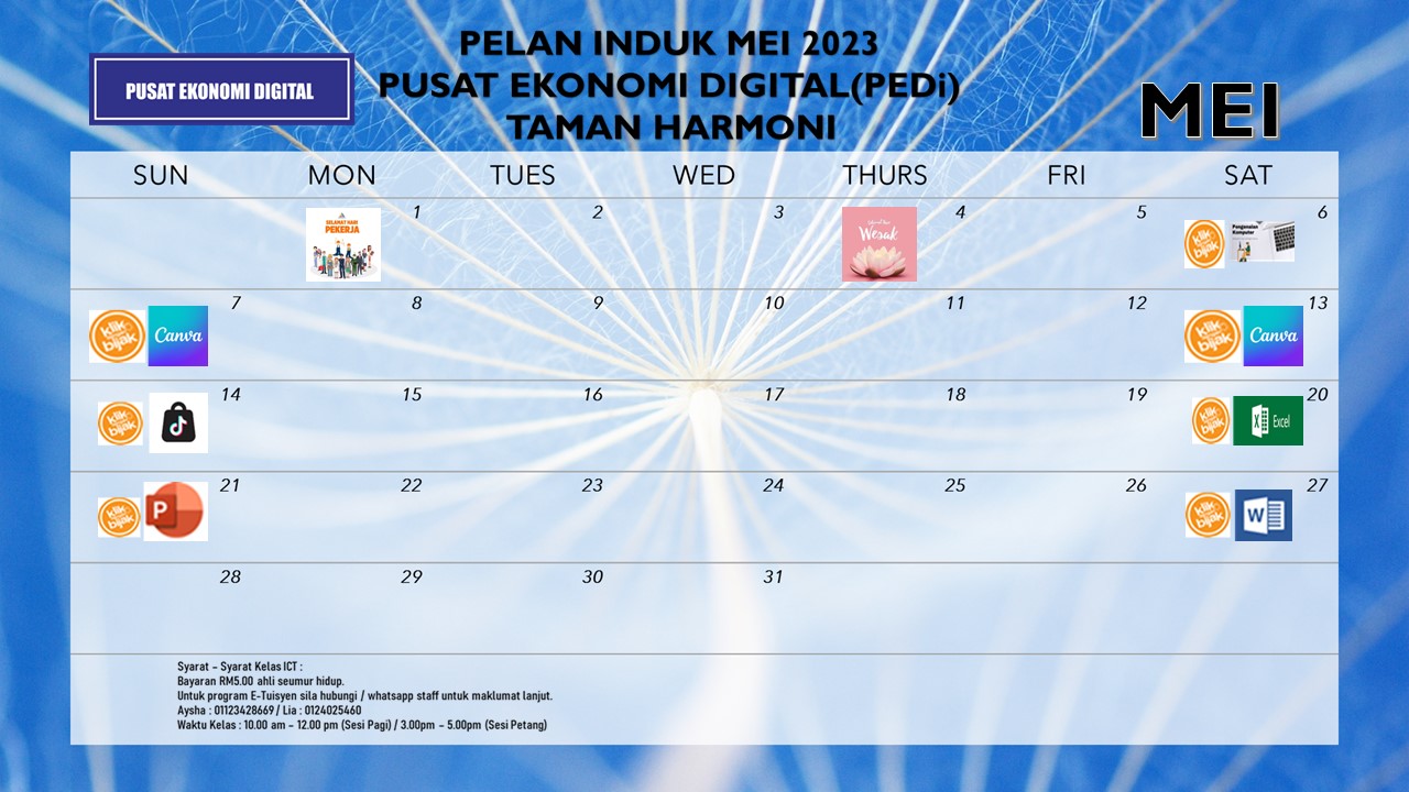 JADUAL AKTIVITI MEI 2023